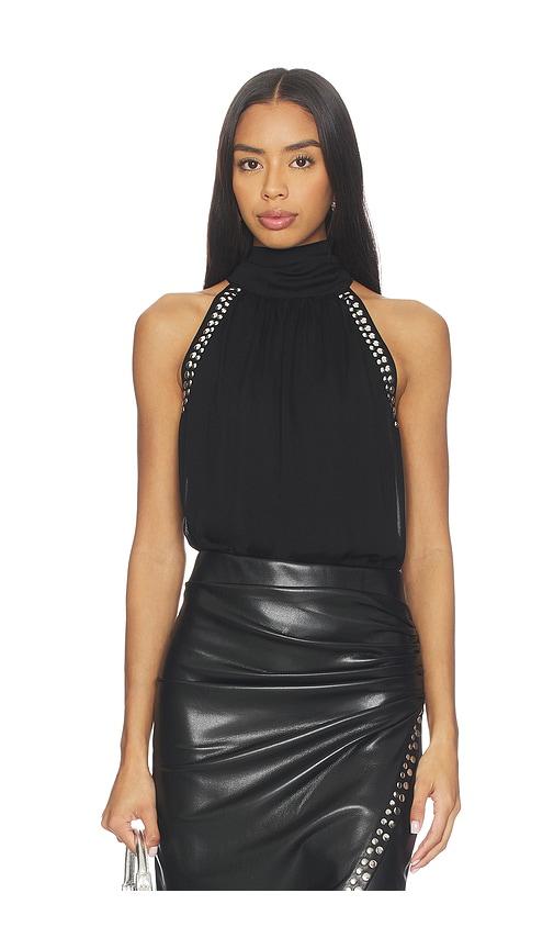 generation love brenna studded halter blouse in black. - size m (also in xl, xs)