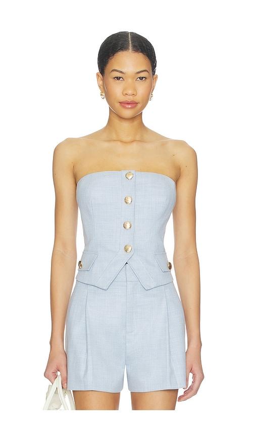 generation love ellery chambray suiting bustier in baby blue. - size l (also in xs, s, m, xl)