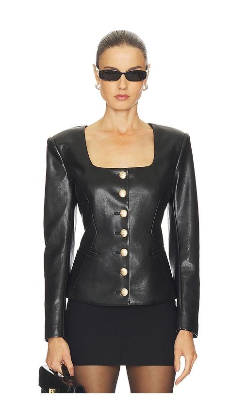 generation love lavena faux leather jacket in black. - size m (also in s)