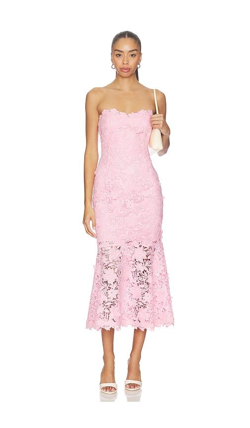 generation love makaia 3d butterfly lace dress in pink. - size s (also in xs)
