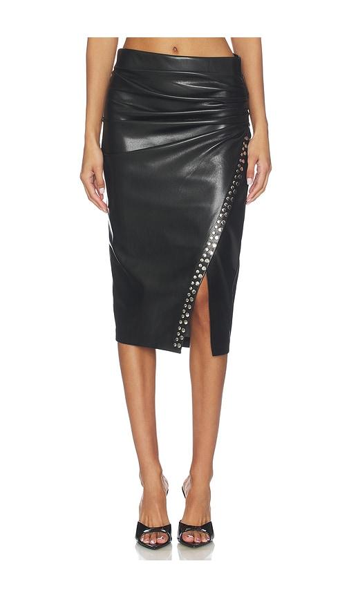 generation love regina studded faux leather skirt in black. - size xl (also in xs)