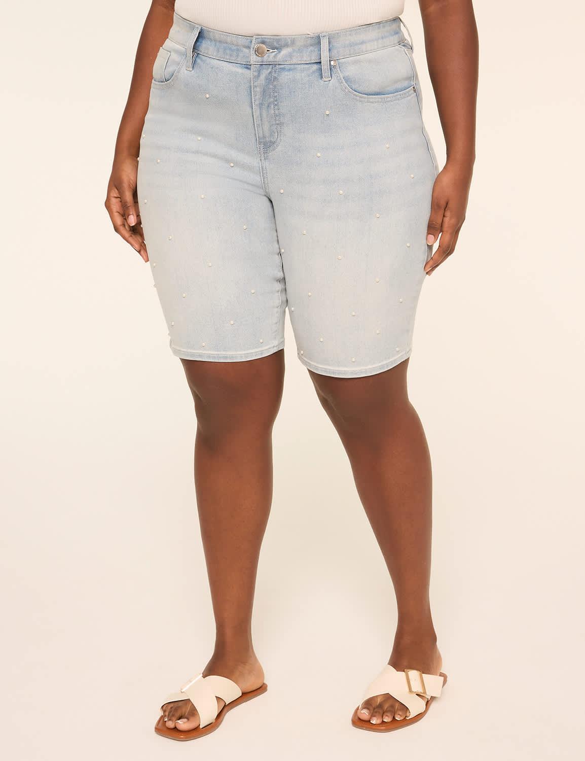 genius embellished fitted 10" bermuda short