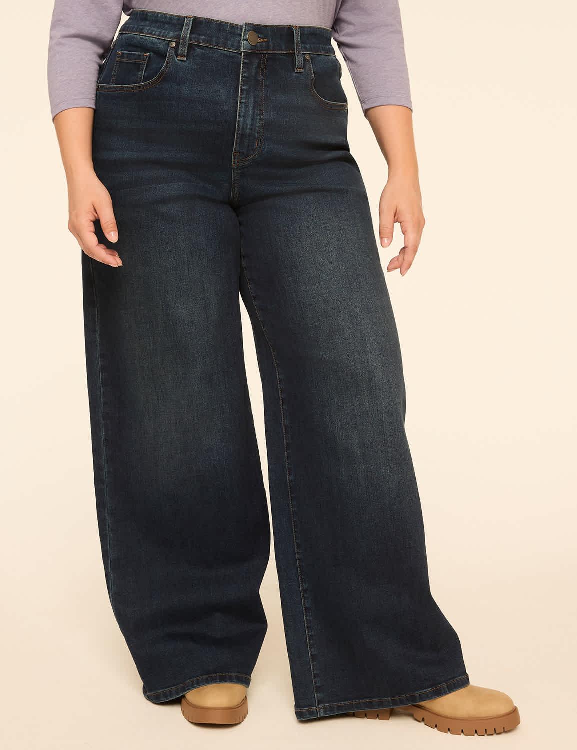 genius high-rise wide leg jean