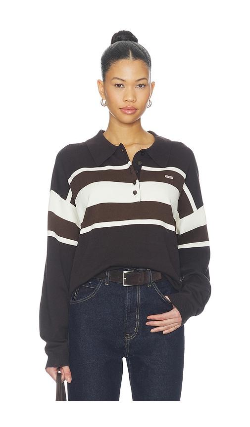 gestuz alexu polo pullover sweater in multi. - size l (also in m, s)