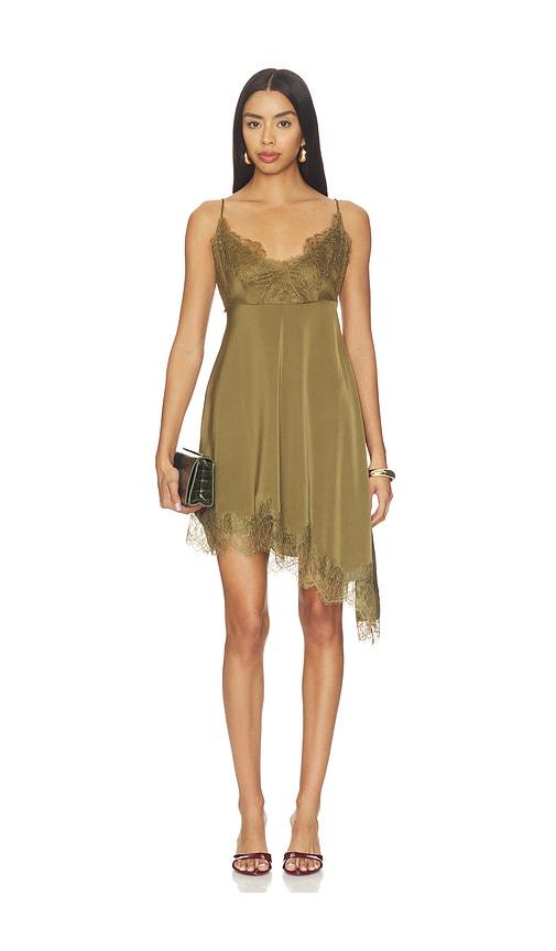 gestuz lalou dress in olive. - size 34 (also in 36)