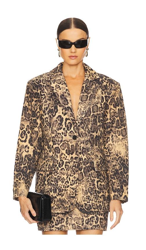 gestuz leane blazer in brown. - size 32 (also in 34)
