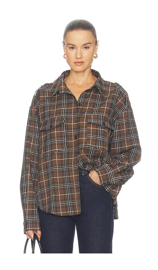 gestuz leya shirt in olive. - size 32 (also in 34, 38)