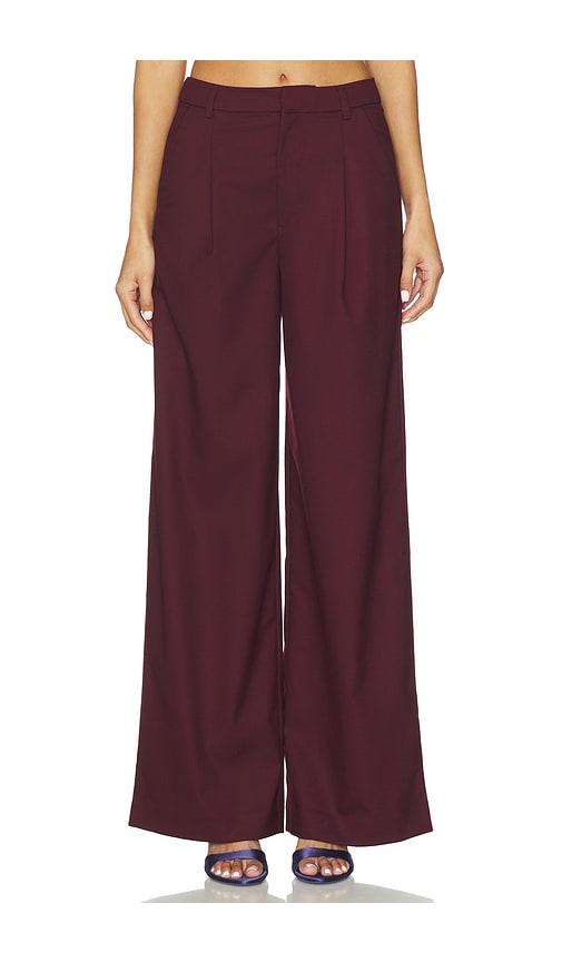 gestuz paula midwaist pants in burgundy. - size 32 (also in 36, 38)