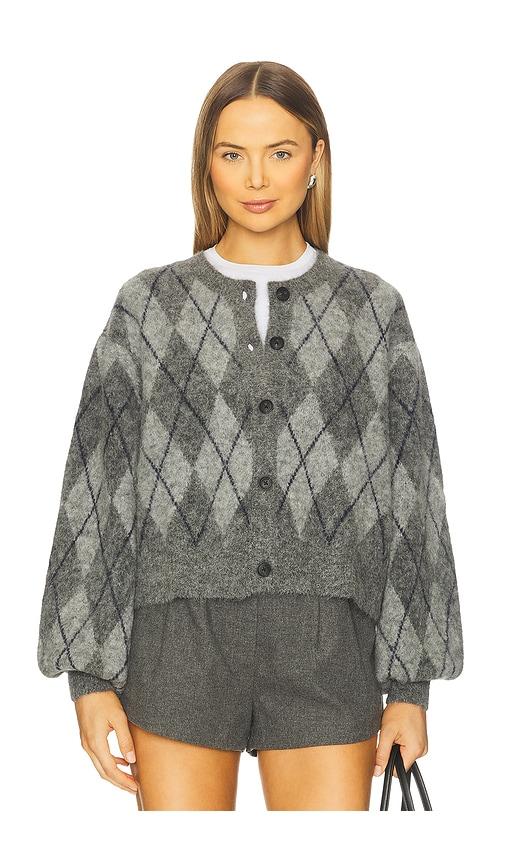 gestuz sasi cardigan in grey. - size l (also in m)
