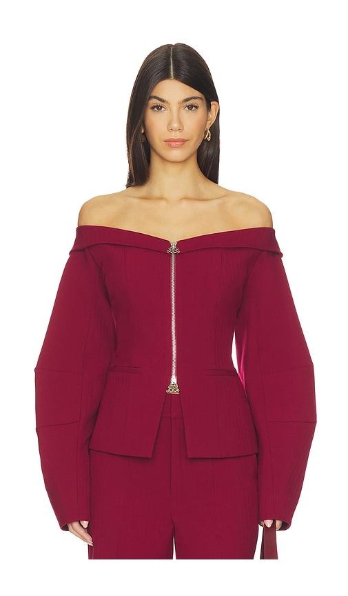 gestuz x barbie barbara blazer in red. - size 32 (also in 34)