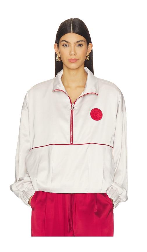 gestuz x barbie ricky track jacket in light grey. - size 32 (also in 36, 34, 38, 40)