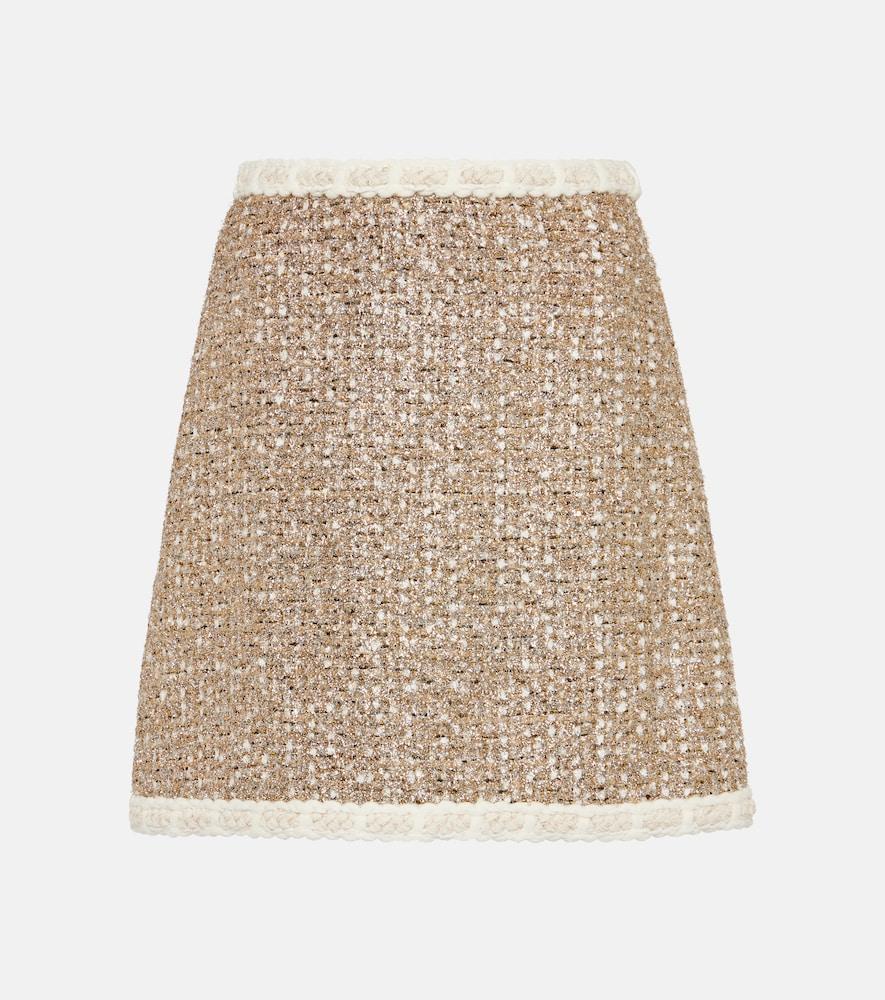 giambattista valli high-rise lurex tweed miniskirt