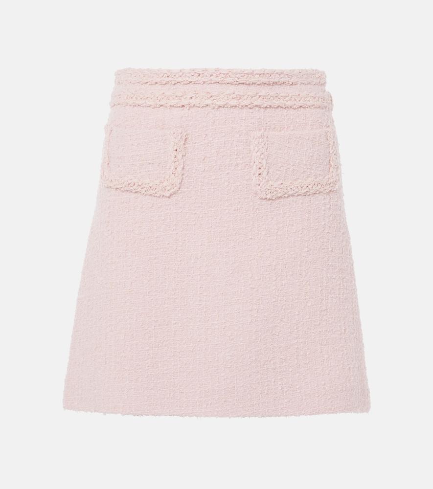 giambattista valli high-rise wool-blend miniskirt