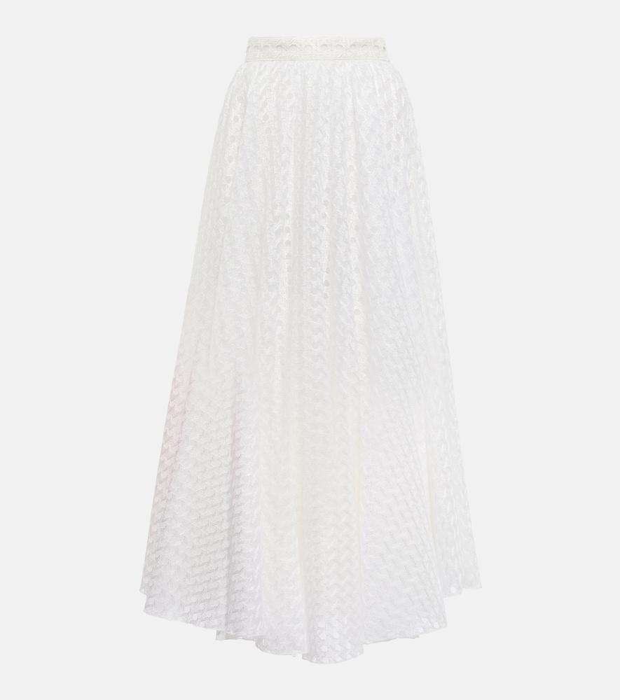 giambattista valli macramé midi skirt