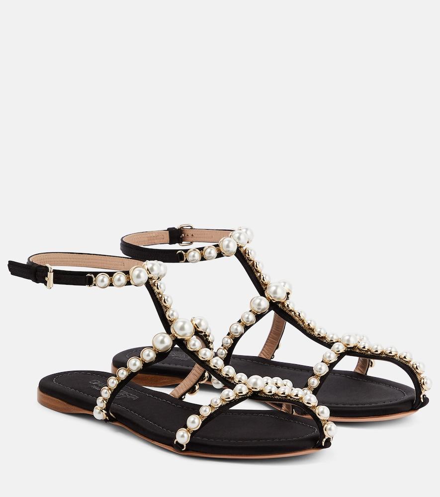 giambattista valli maharani faux pearl-embellished sandals