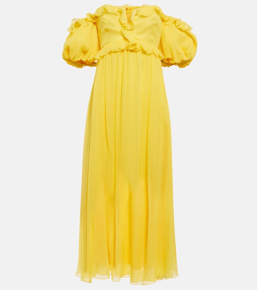 giambattista valli off-the-shoulder silk gown
