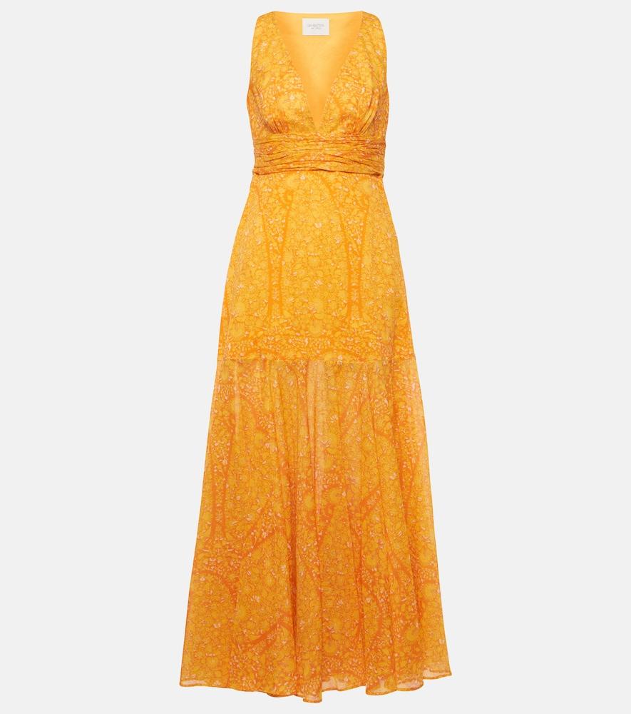 giambattista valli printed cotton maxi dress