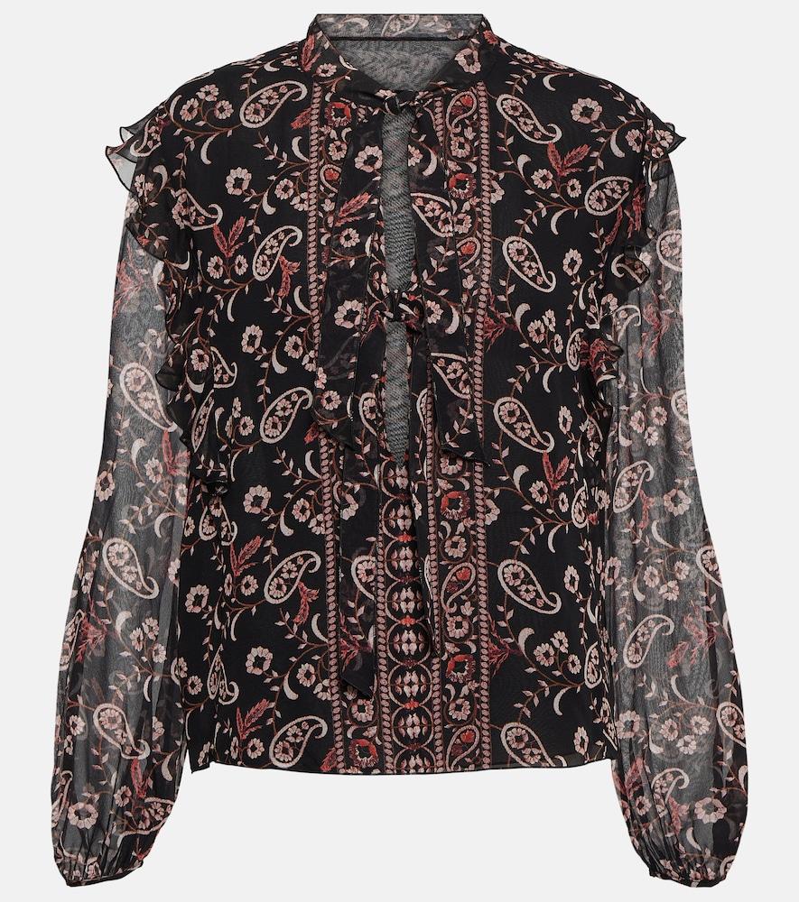giambattista valli printed silk blouse