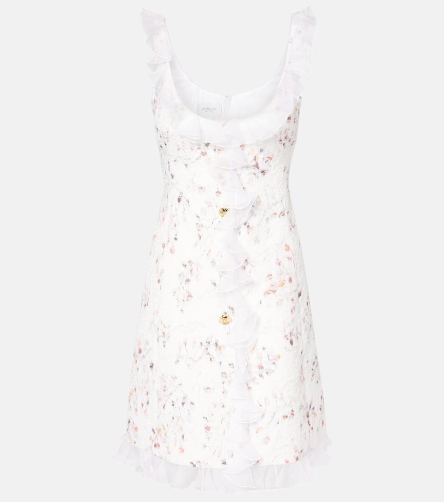 giambattista valli ruffled jacquard minidress