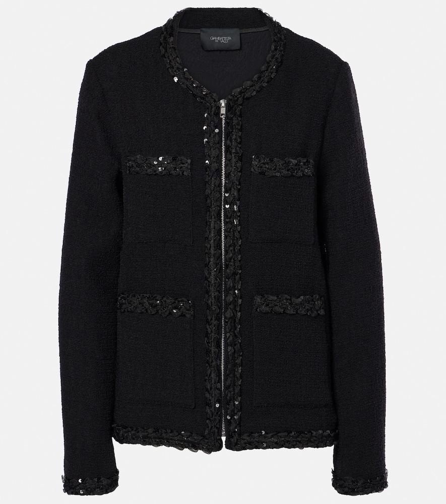 giambattista valli sequined wool-blend jacket