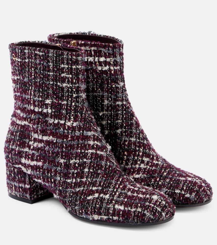 gianvito rossi 45 bouclé ankle boots