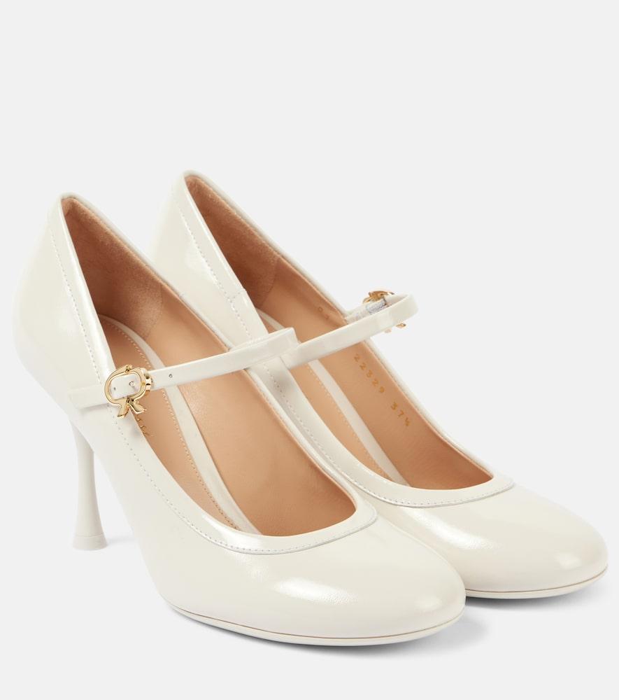 gianvito rossi 85 patent leather mary jane pumps