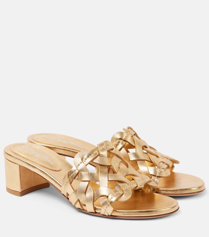 gianvito rossi amalfi 45 leather mules