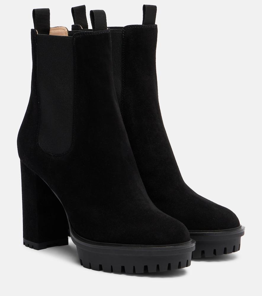 gianvito rossi barry suede platform ankle boots