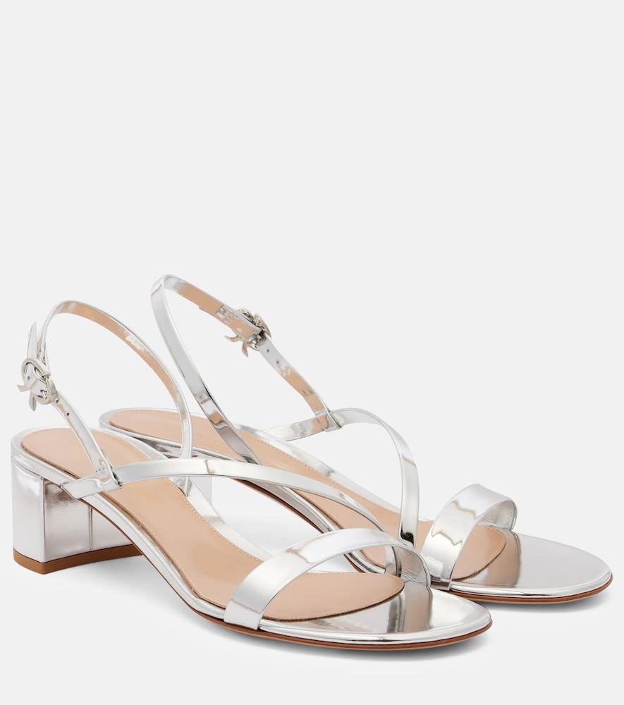 gianvito rossi betsey metallic leather sandals