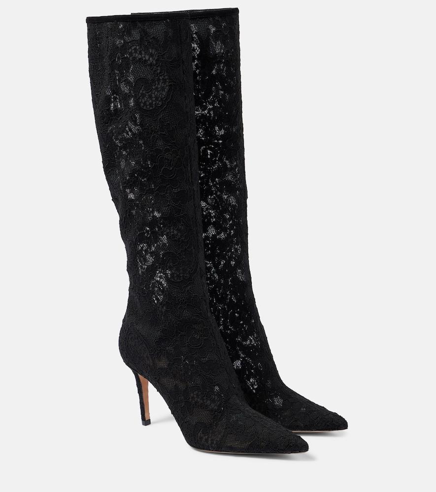 gianvito rossi claudia 85 lace knee-high boots