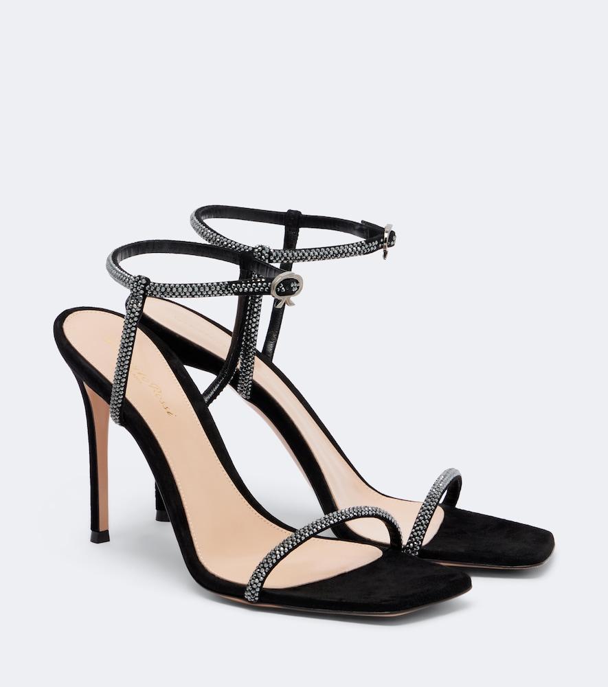 gianvito rossi embellished leather sandals