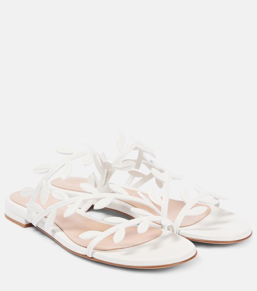 gianvito rossi flavia leather slides