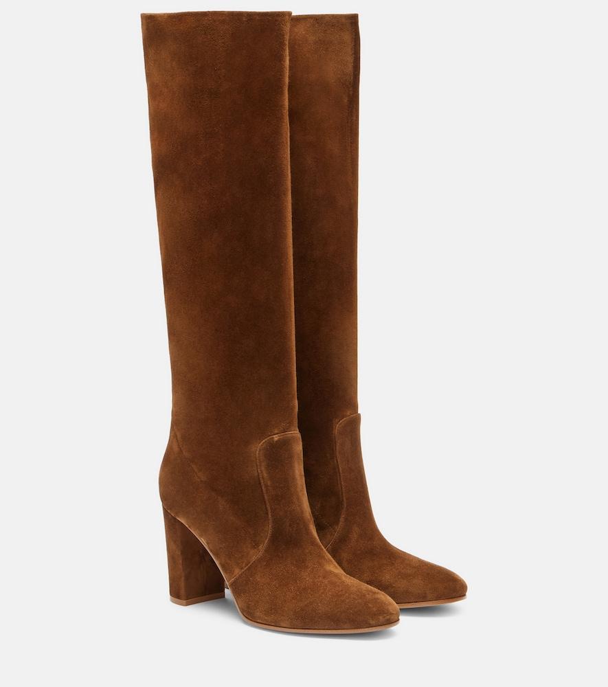 gianvito rossi glen 85 suede knee-high boots