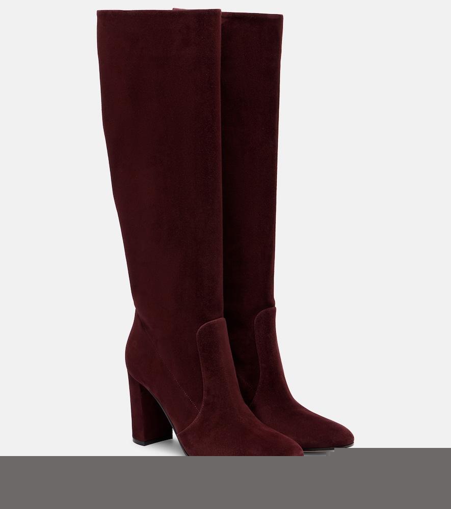 gianvito rossi glen 85 suede knee-high boots