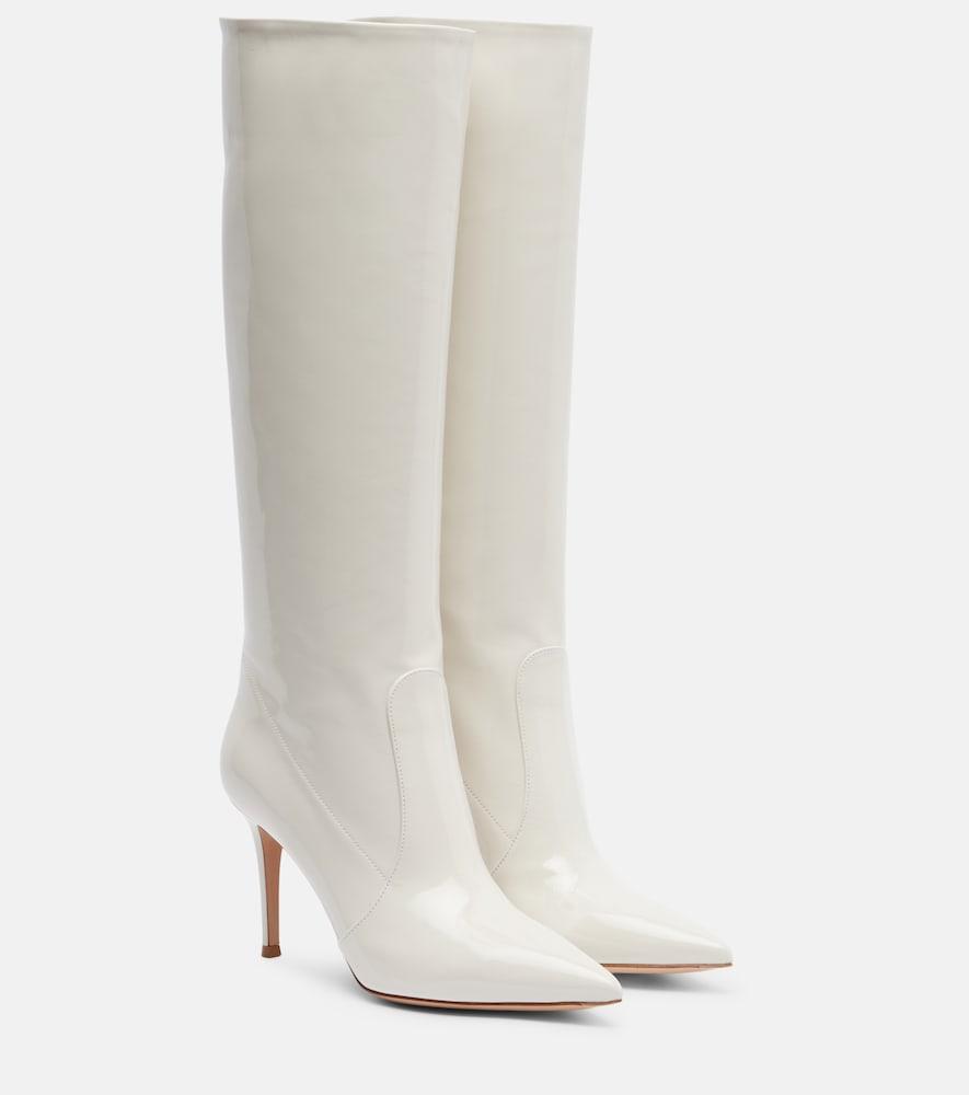 gianvito rossi hansen 85 patent leather knee-high boots