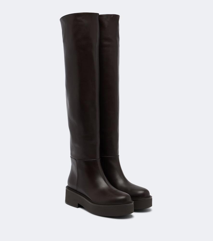 gianvito rossi hiro leather over-the-knee boots