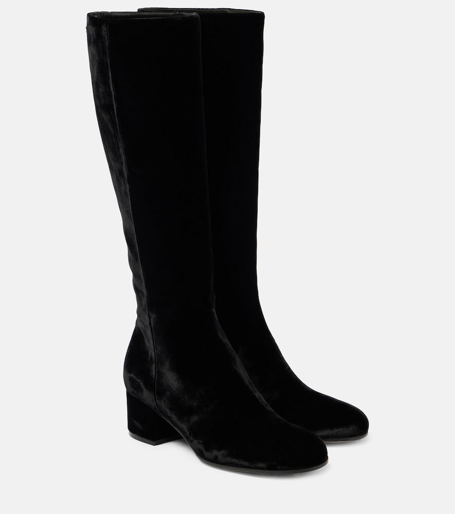 gianvito rossi joelle 45 velvet knee-high boots