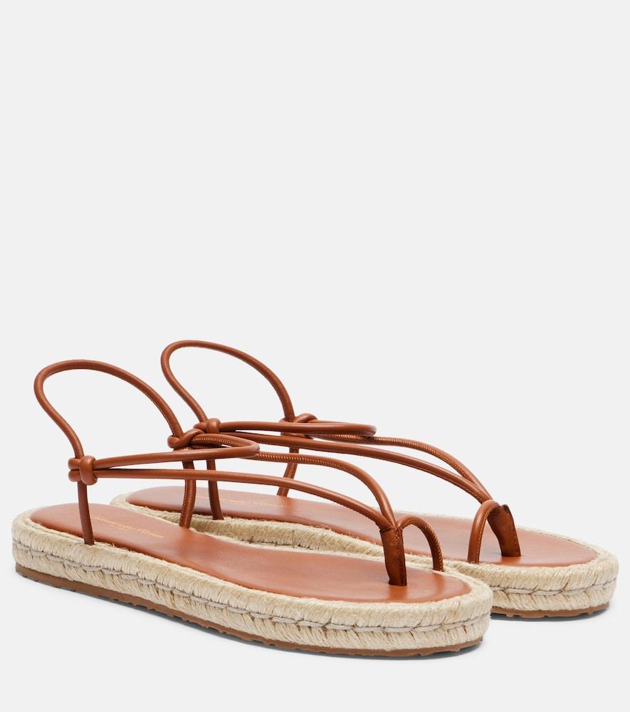 gianvito rossi leather espadrille sandals