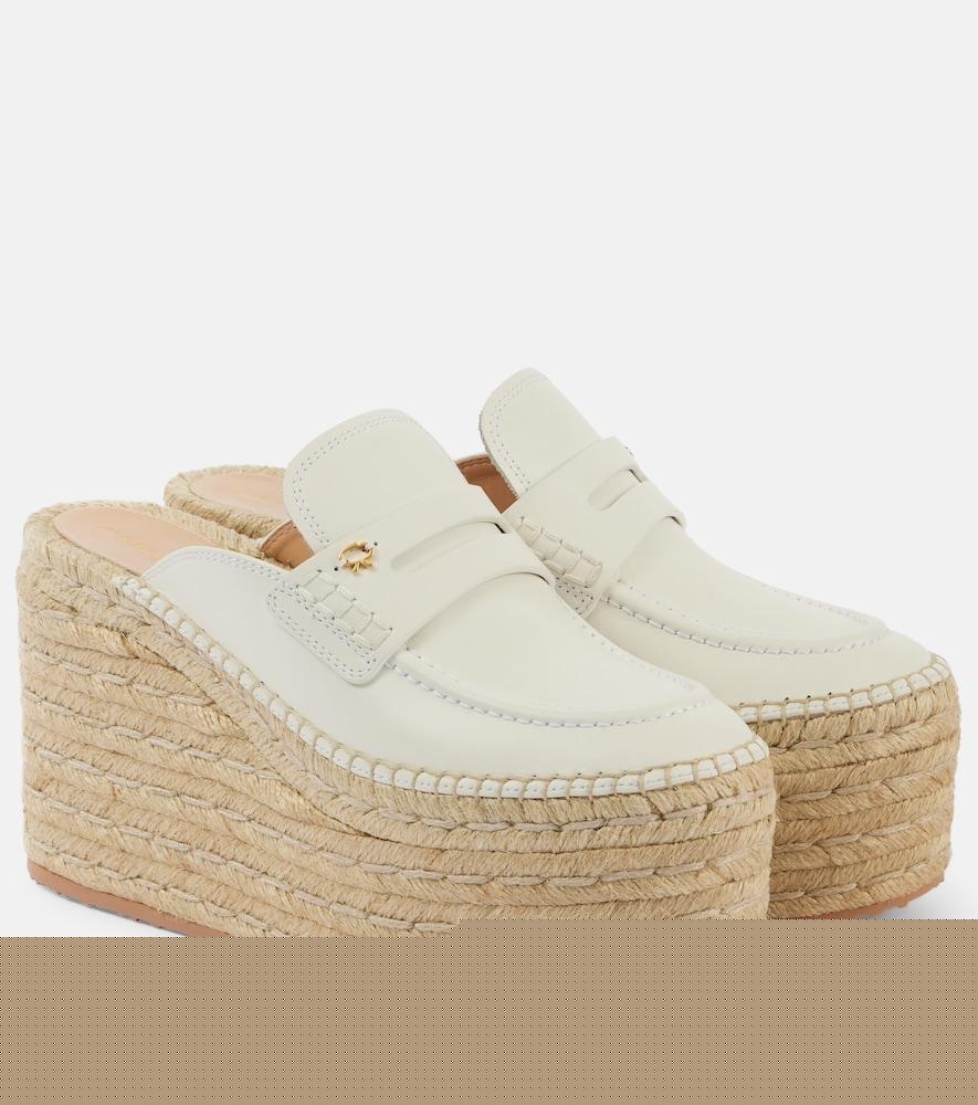 gianvito rossi leather espadrille wedges