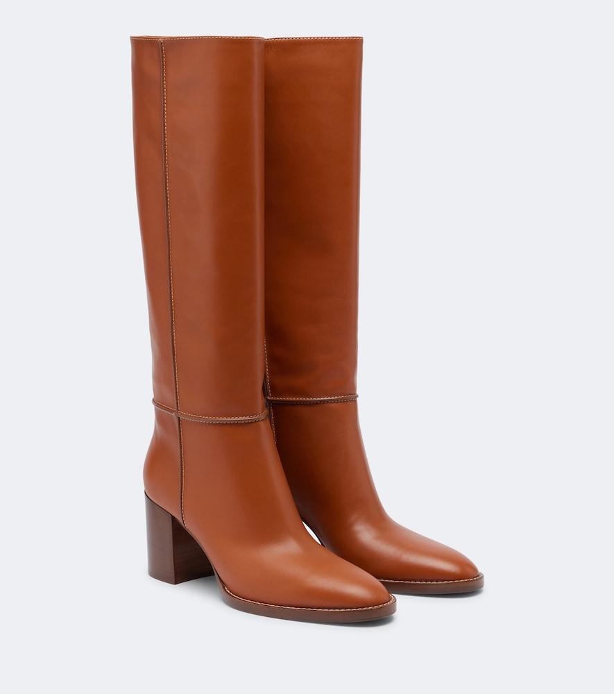 gianvito rossi leather knee-high boots