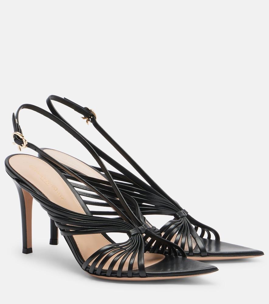 gianvito rossi leather slingback sandals