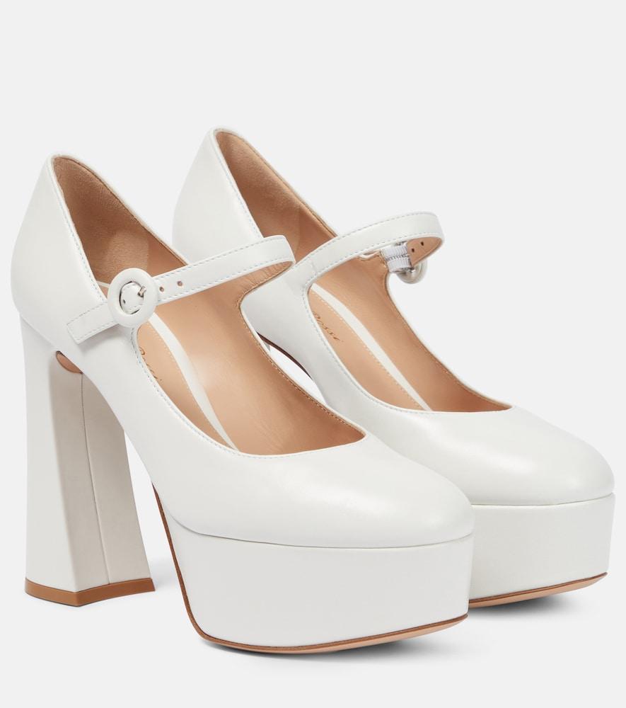 gianvito rossi mary jane leather pumps