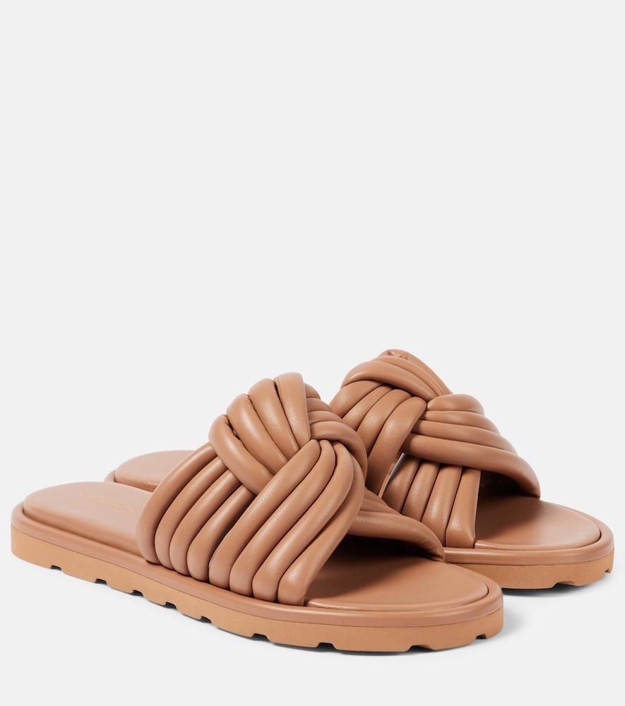 gianvito rossi ottavia leather slides