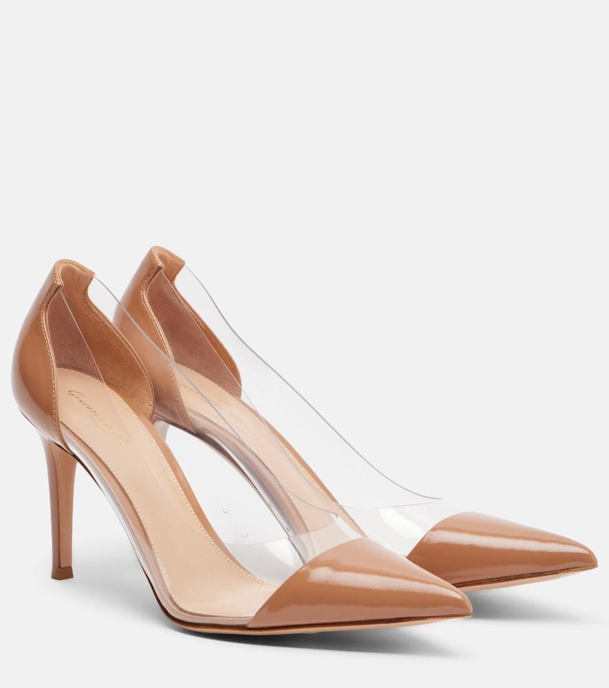 gianvito rossi patent leather and pvc pumps