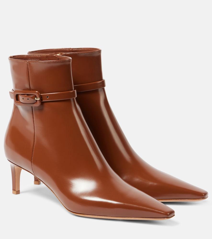 gianvito rossi patent leather ankle boots