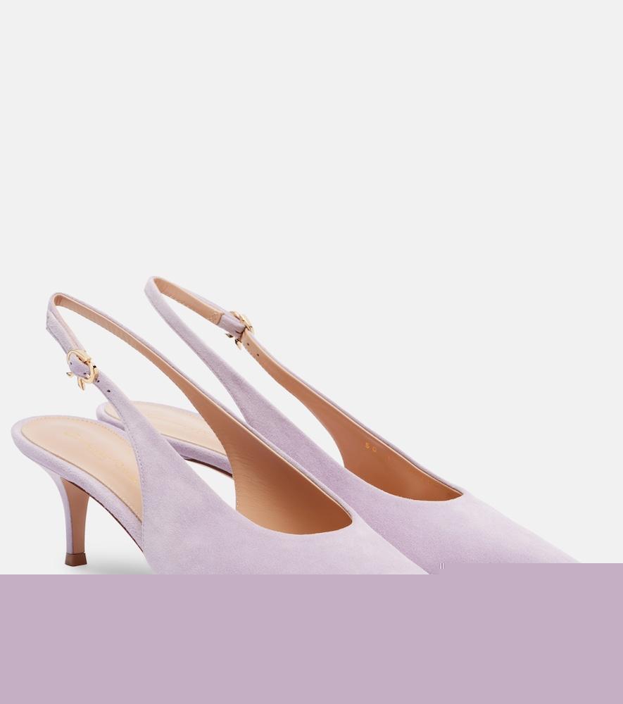 gianvito rossi robbie 55 suede slingback pumps