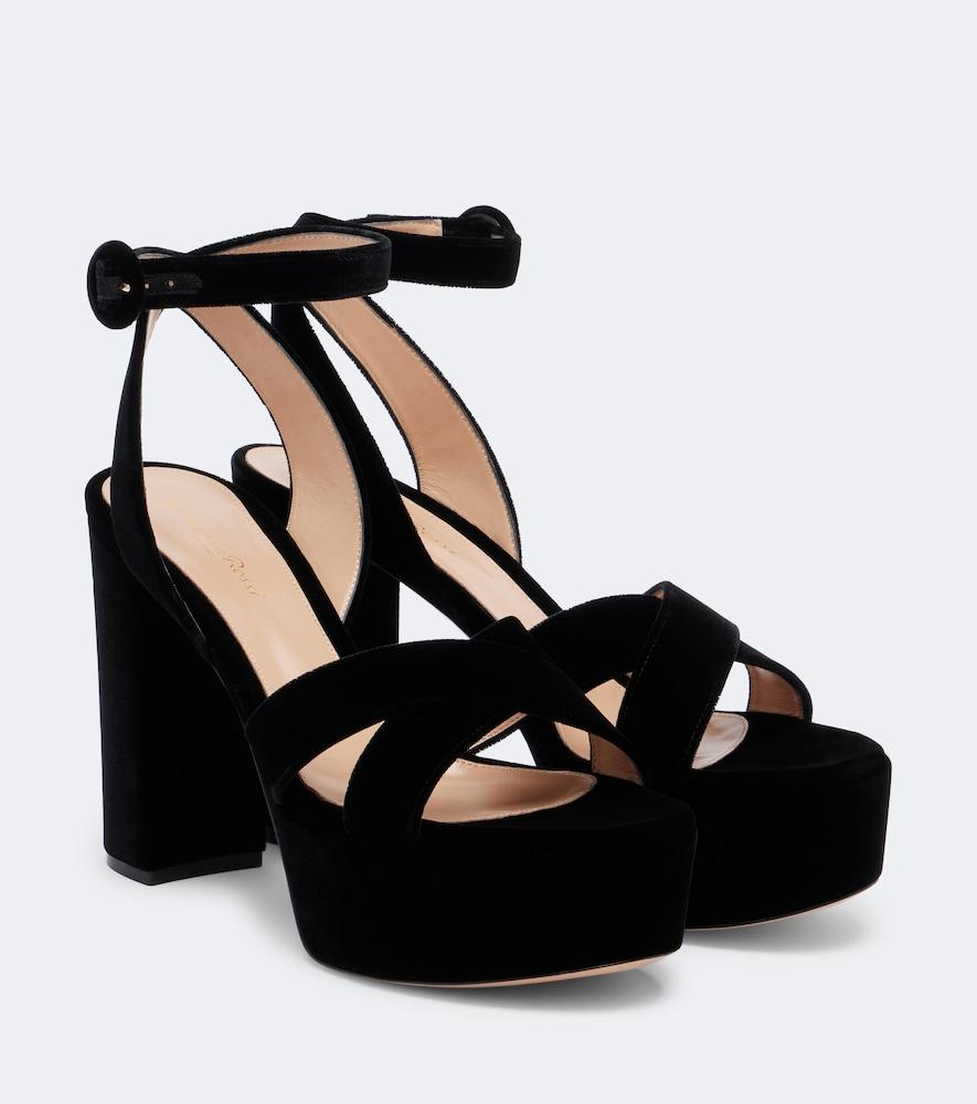 gianvito rossi sabrina velvet platform sandals