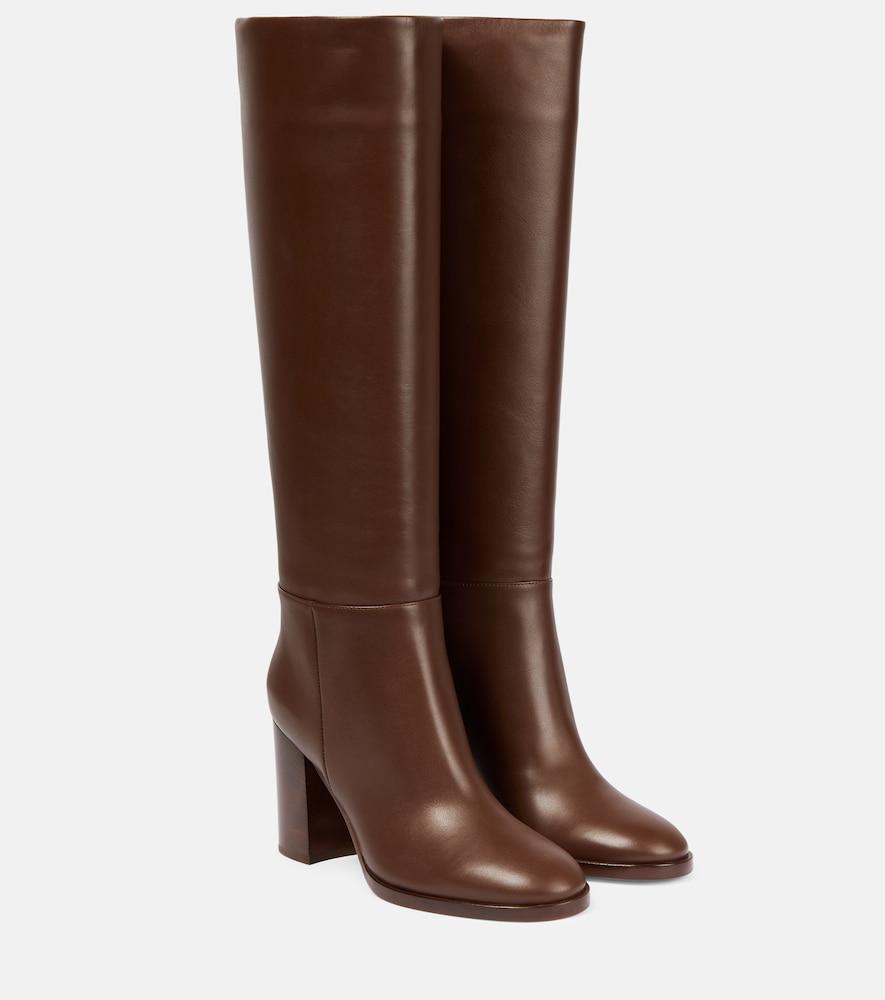 gianvito rossi santiago knee-high leather boots