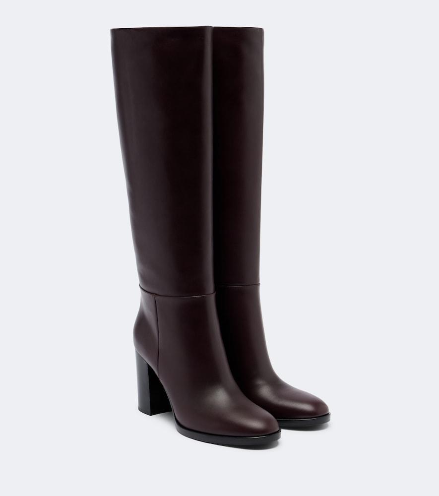 gianvito rossi santiago leather knee-high boots