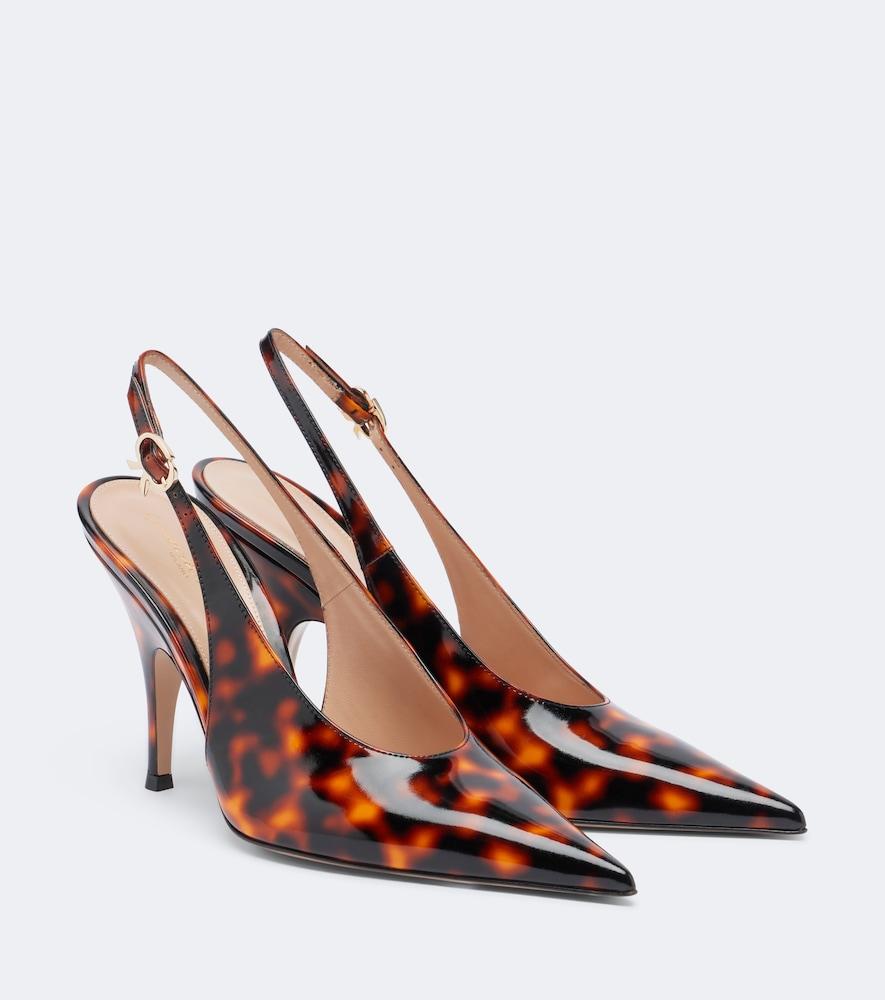 gianvito rossi sofia leather slingback pumps